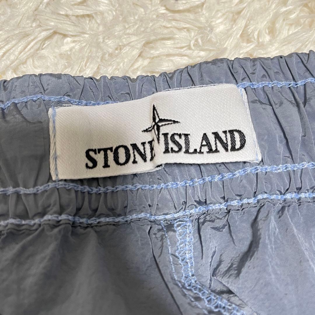 STONE  ナイロンメタル　カーゴパンツ　ライトブルー Lサイズ