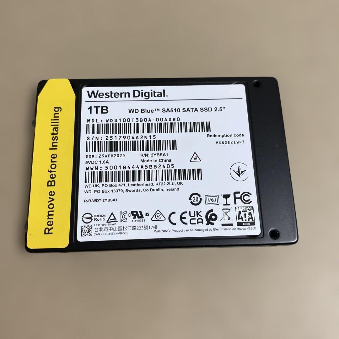 WD Blue SA510 1TB SSD ほぼ新品