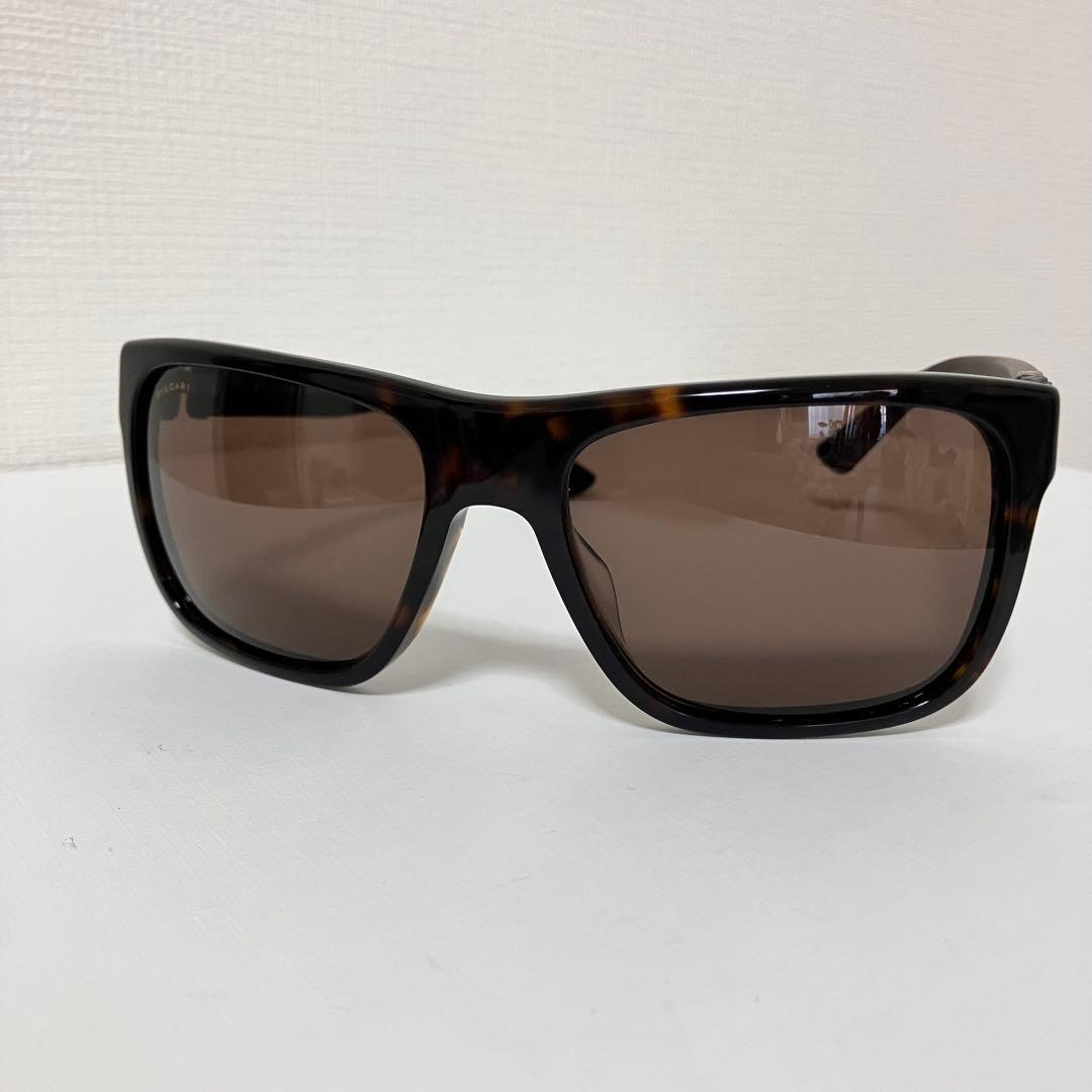 美品　BVLGARI ブルガリ　サングラス　7022F べっ甲　ラバー ブラウン