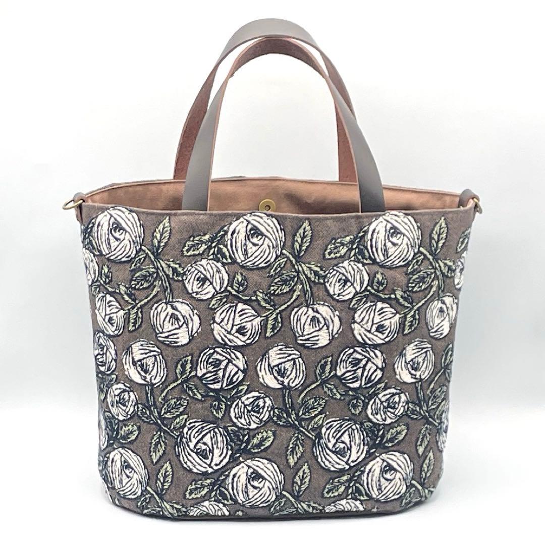 ㊻ミナペルホネン*rosy トートバッグ ハンドメイド