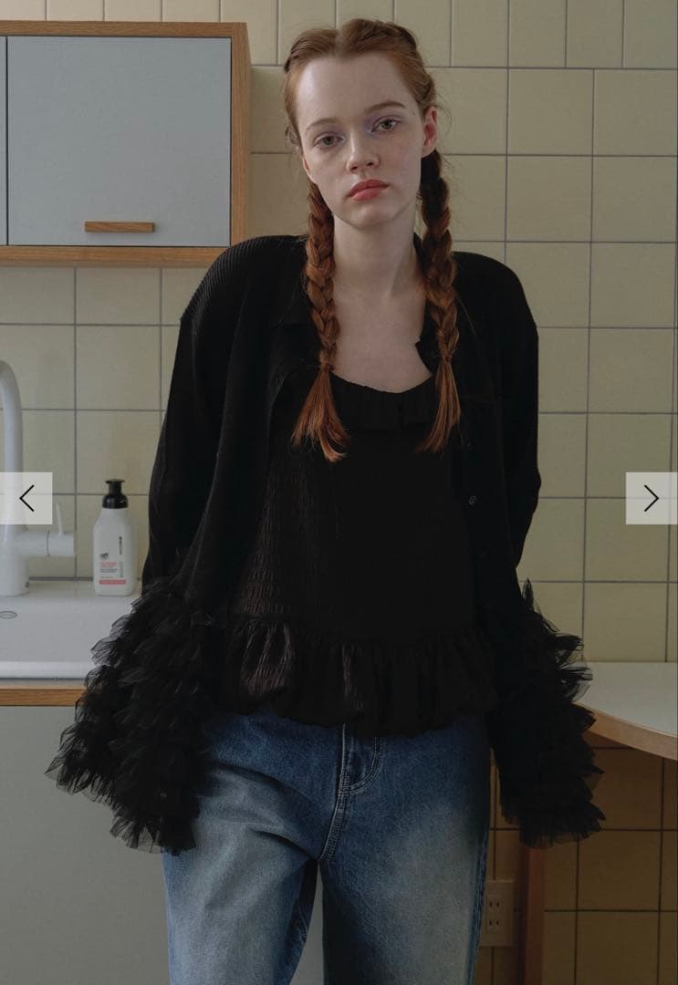 ハニーミーハニー ブラックカーディガン チュール