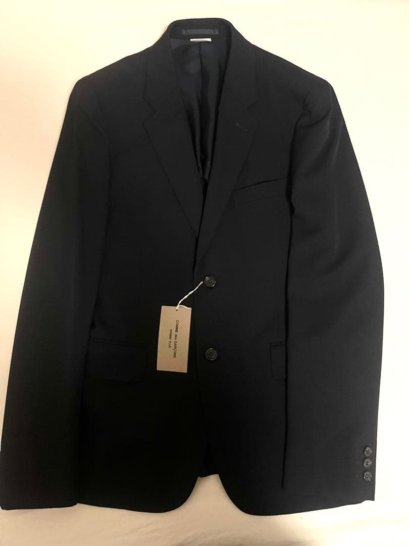 新品！コムデギャルソンオムプリュスPLUS 定番ウールギャバジンスーツネイビーM