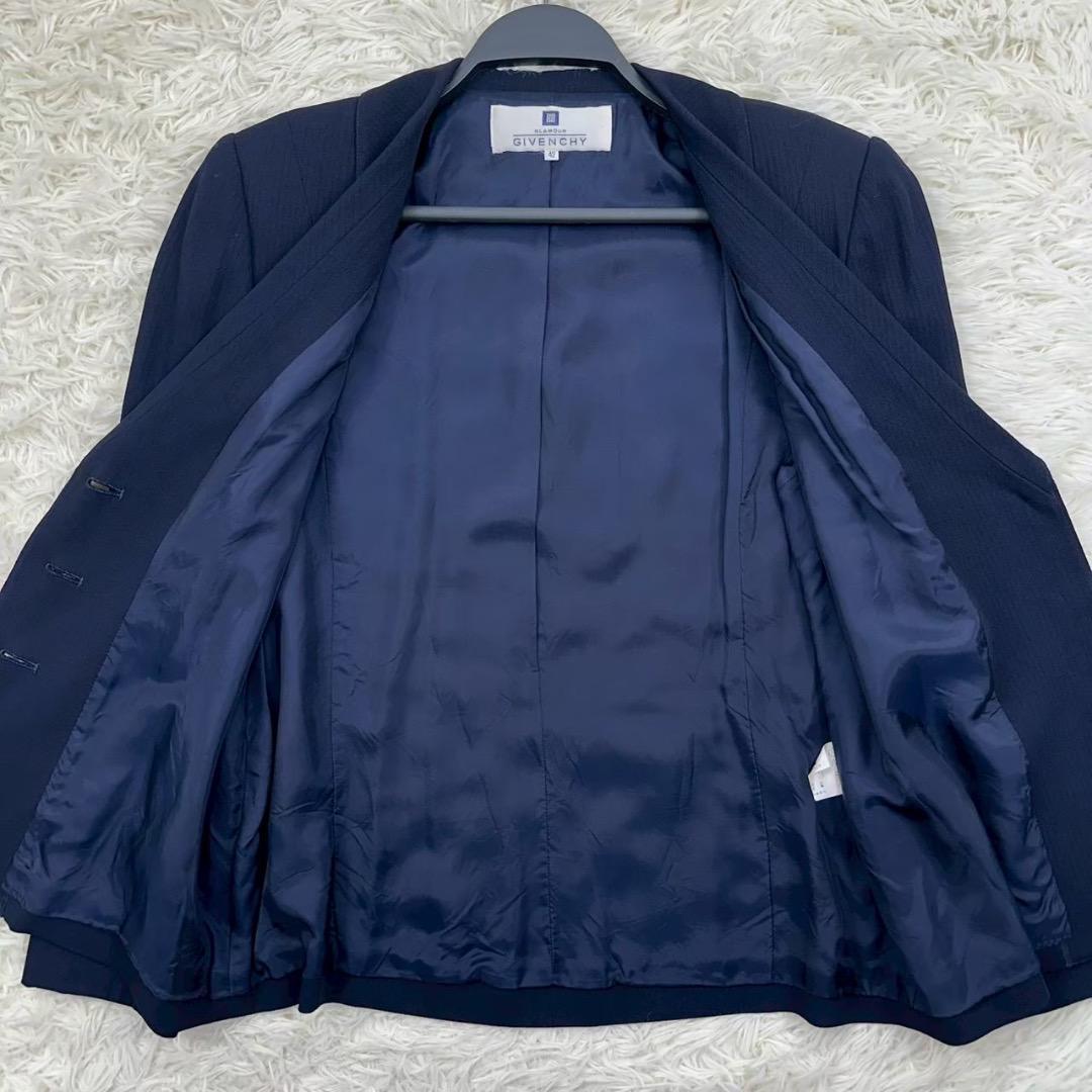 GIVENCHY ジバンシー 大きいサイズ XL スカートスーツ ネイビー 42