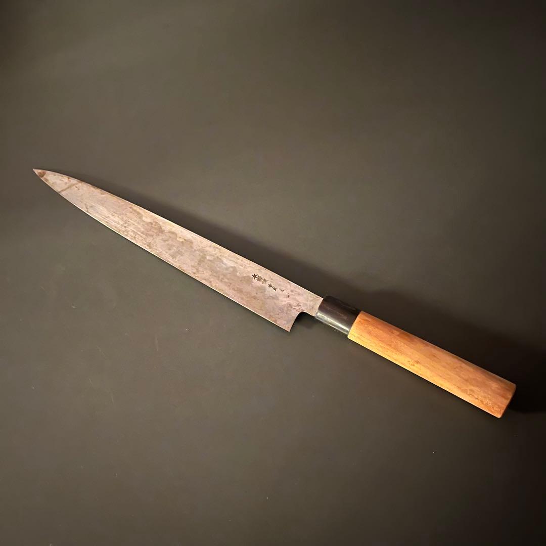 柳刃包丁 刺身包丁 300mm 正夫 青銅 月界作