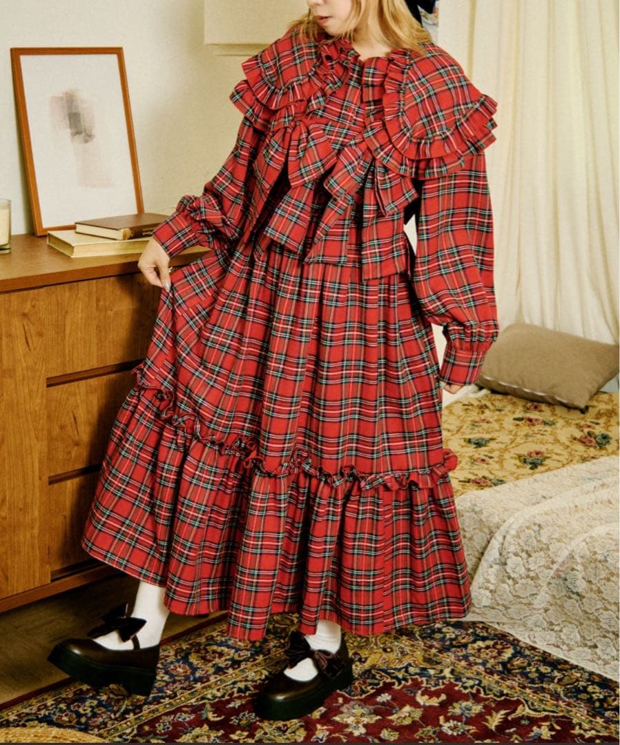 タータンチェックセットアップ