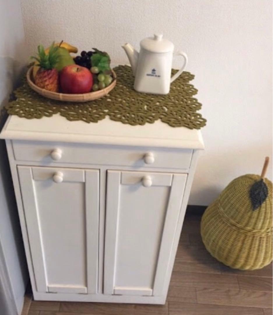 未使用展示品☆送料込☆カントリー調家具⭐️オシャレなゴミ箱☆