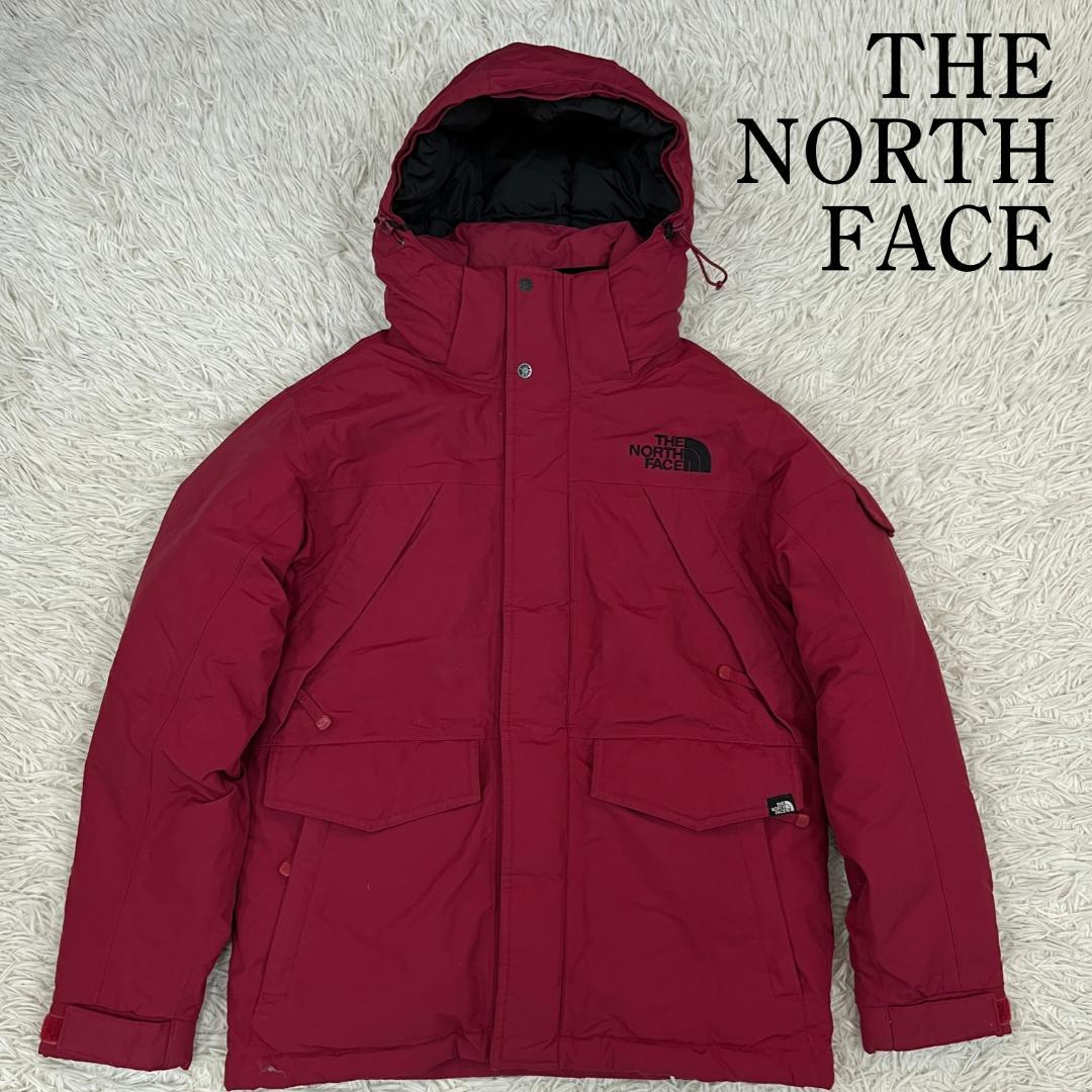 《美品》ザノースフェイス ダウンジャケット ドライベント XS メンズ エンジ色