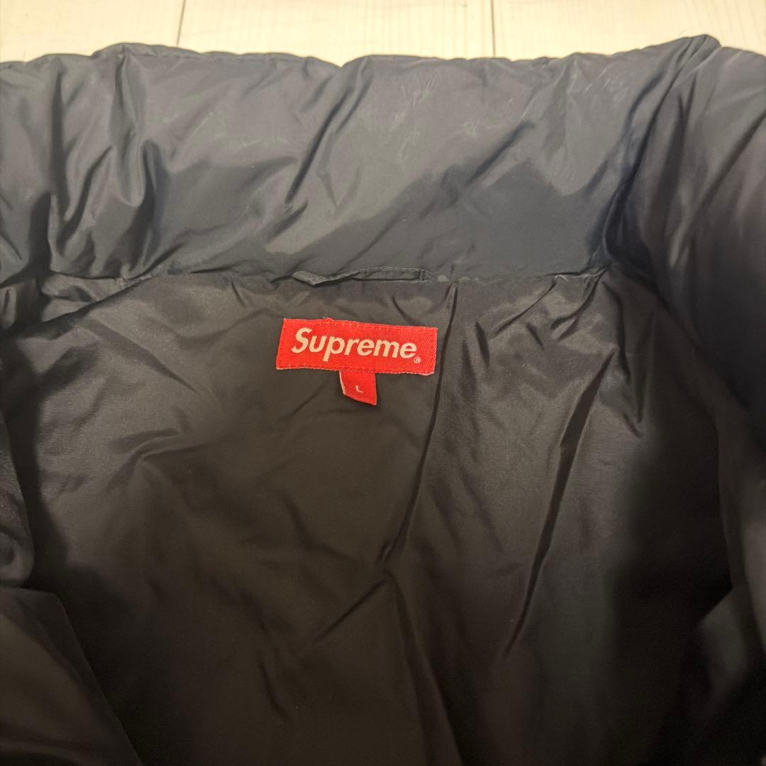 高品質！Supreme logo tape puff jacket ダウン L