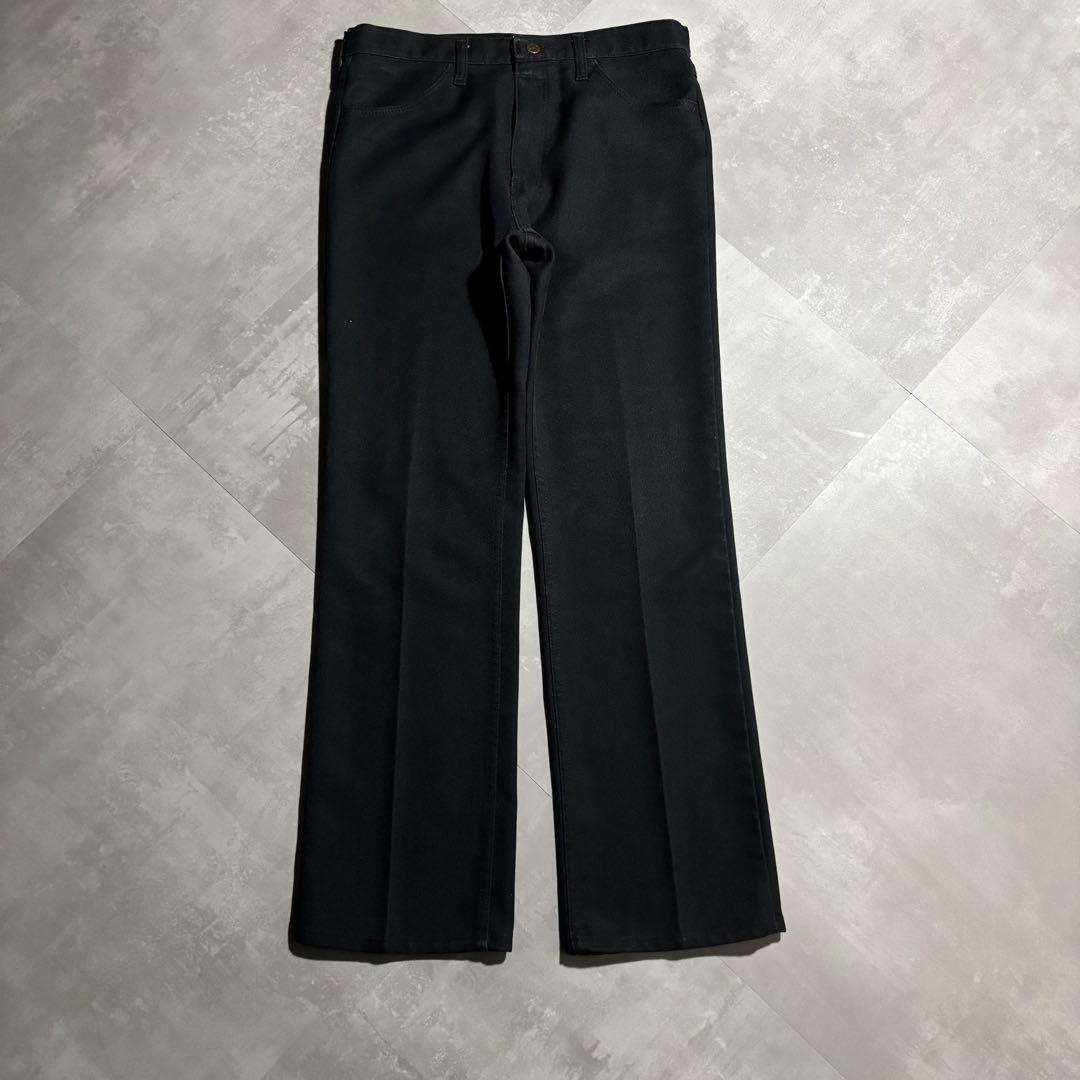 80s - Wrangler ラングラー　ランチャードレスパンツ　黒　USA製