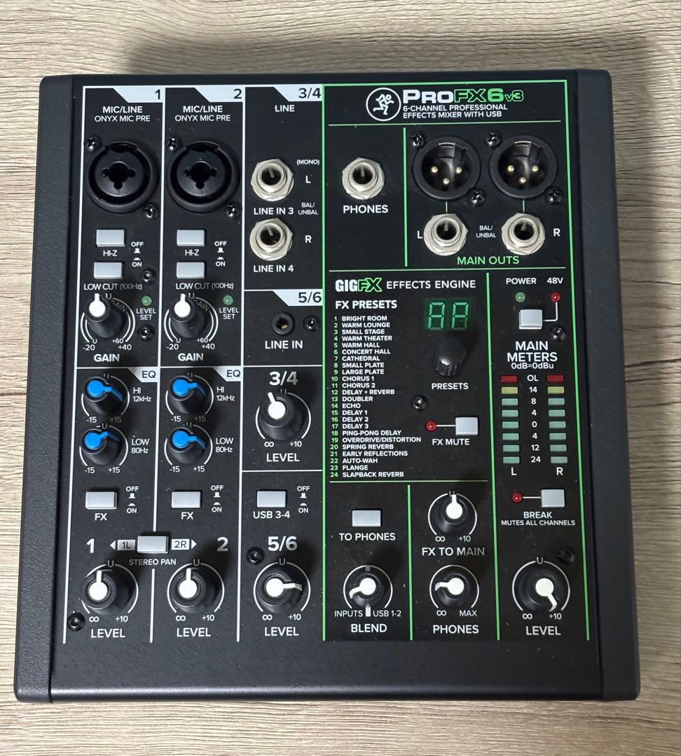 MACKIE PROFX6 v3 アダプター、取説、箱付き、動作確認済み