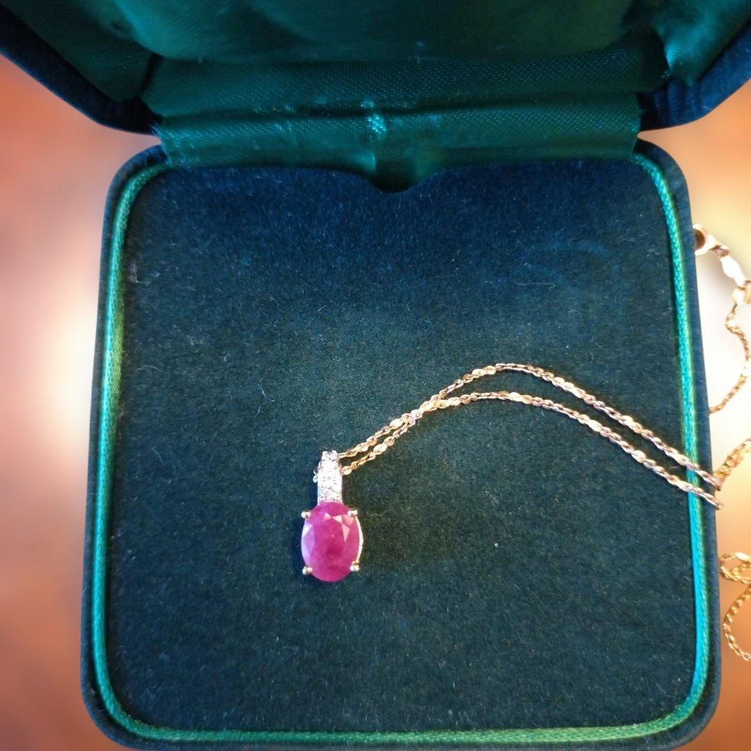 こちら専用 k182 ルビー ネックレストップ