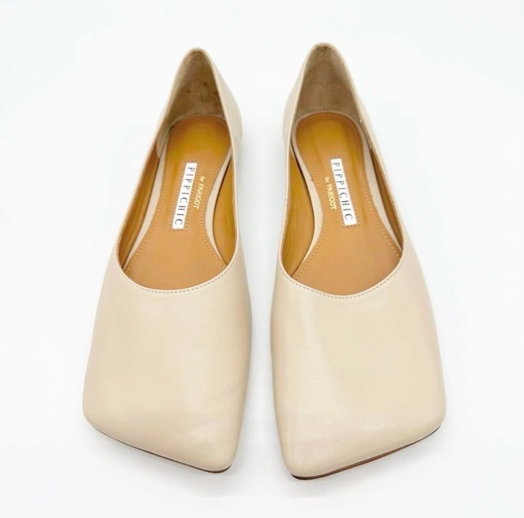 【極美品】PIPPICHIC LINDA スクエアトゥ パンプス 23cm