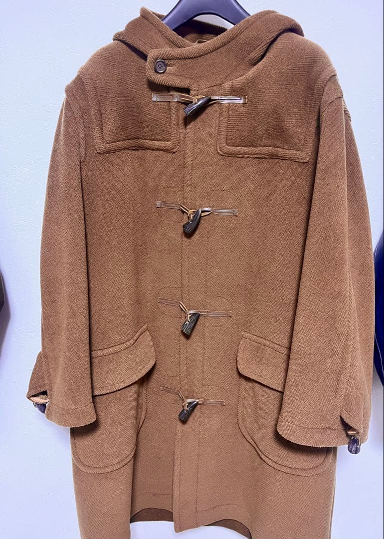 エルメス生地 ヴィンテージ グレンフェル ダッフルコート ブラウン