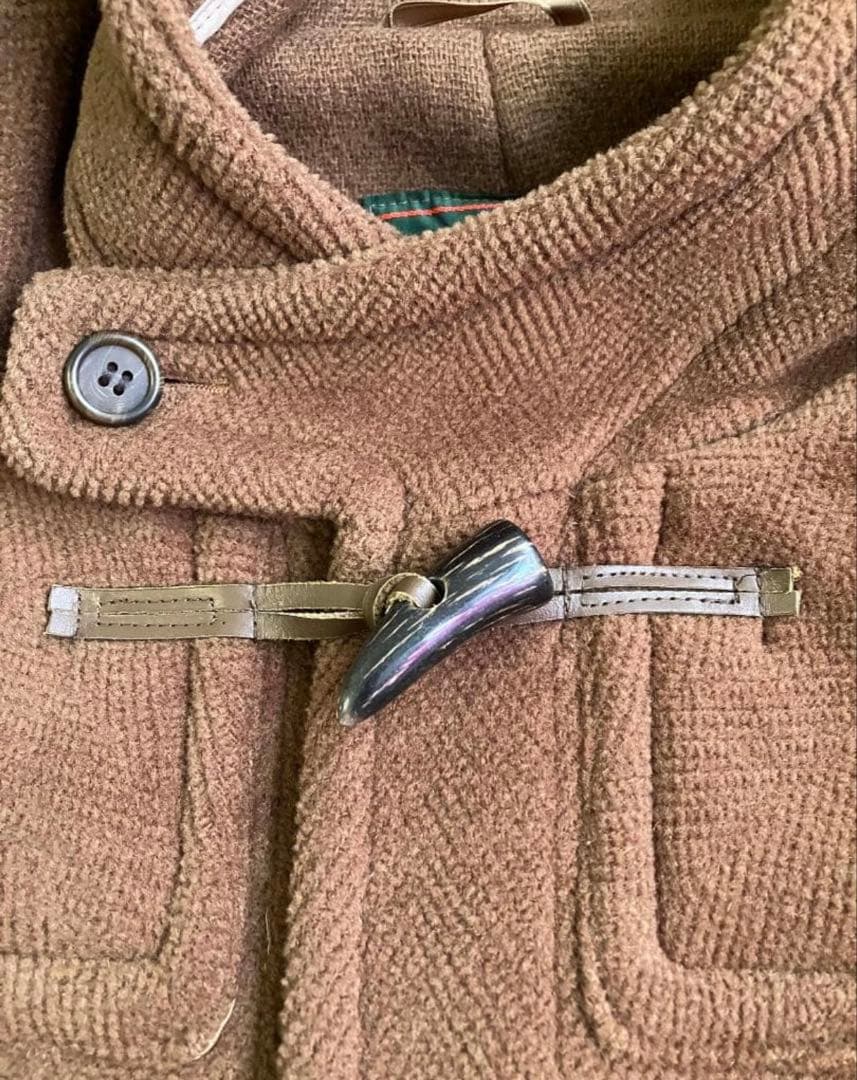 エルメス生地 ヴィンテージ グレンフェル ダッフルコート ブラウン