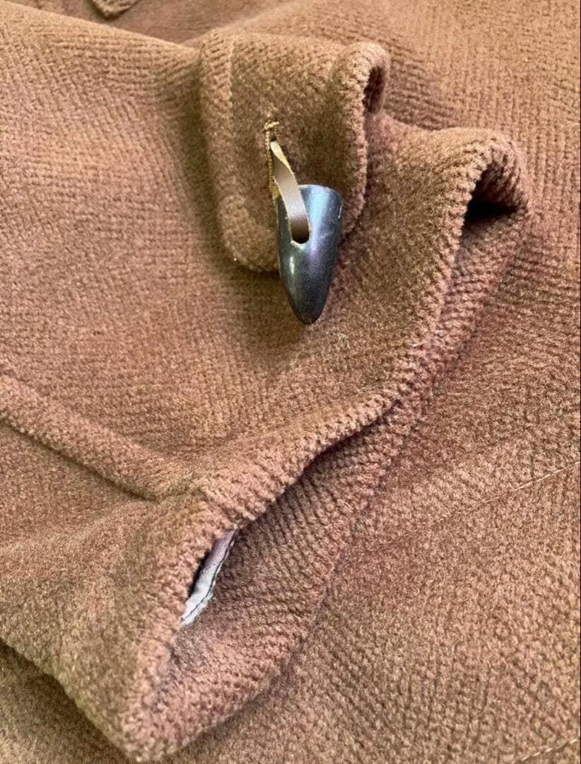 エルメス生地 ヴィンテージ グレンフェル ダッフルコート ブラウン