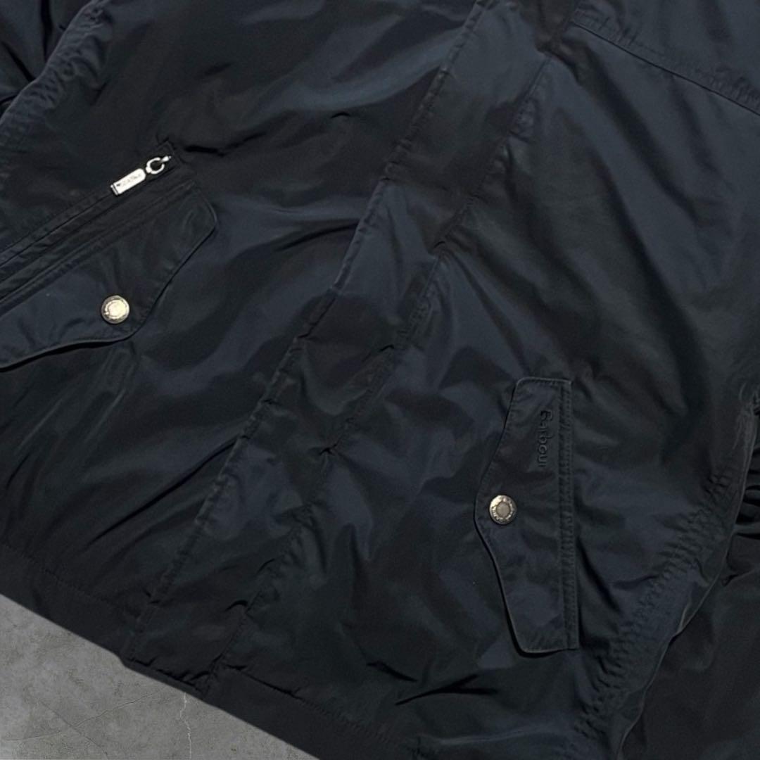 たろう Barbour 防水シェル中綿ジャケット黒クラシックタータン