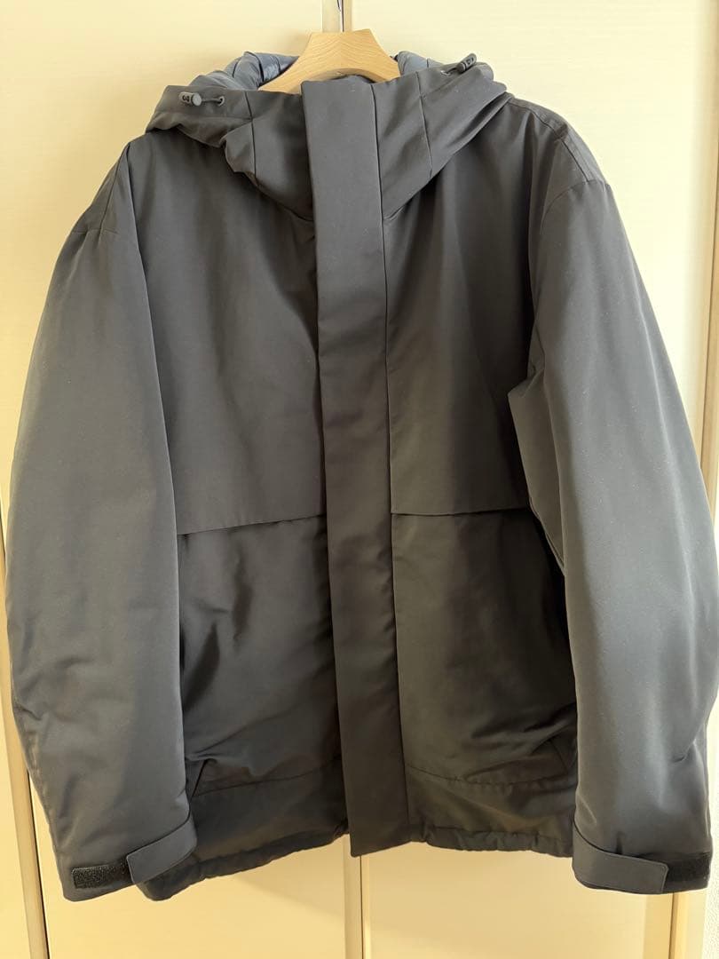 n*o様 UNIQLO ハイブリッドダウンオーバーサイズパーカ XL BLACK