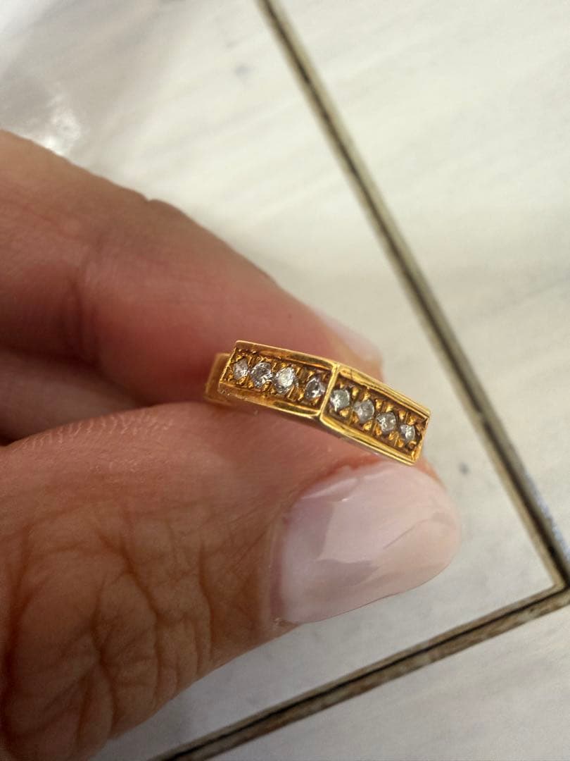 K18 ダイヤモンド　片耳ピアス