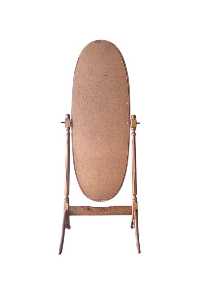 アンティーク調　スタンドミラー　姿見　木製