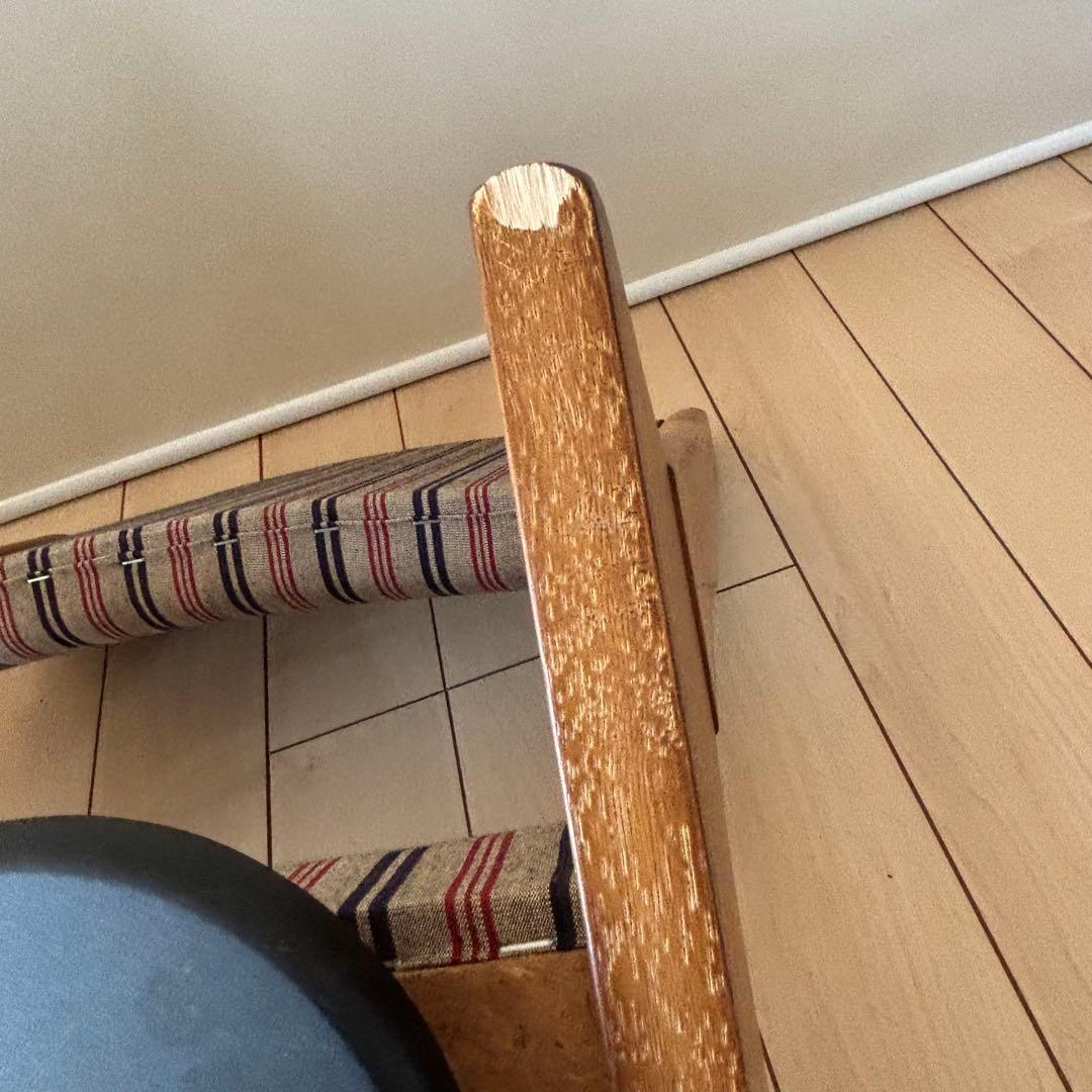 折り畳み 回転 木製座椅子 和モダン ２点セット 和座椅子 中居木工