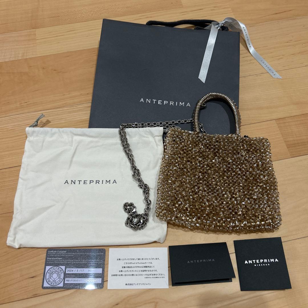 ANTEPRIMA ワイヤーバッグ ミニアトゥーラ シルバーゴールド