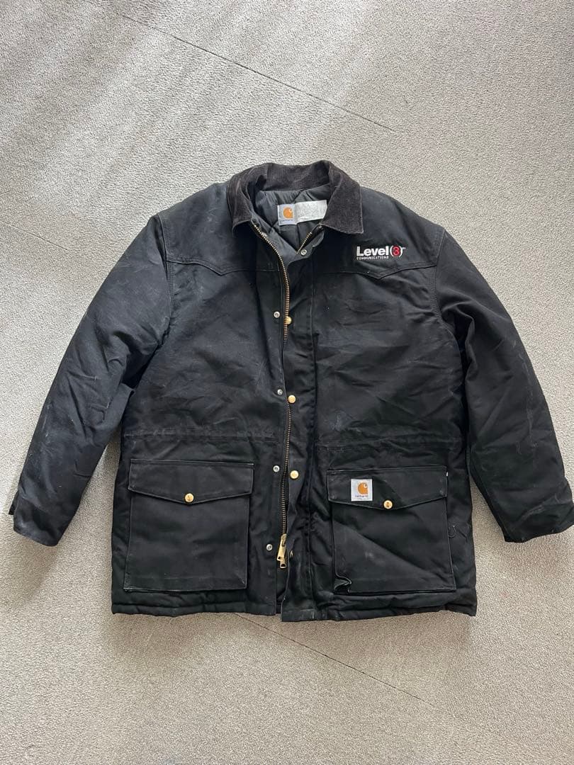 n*o様 90s Carhartt USA ダックジャケット フェード　ブラック