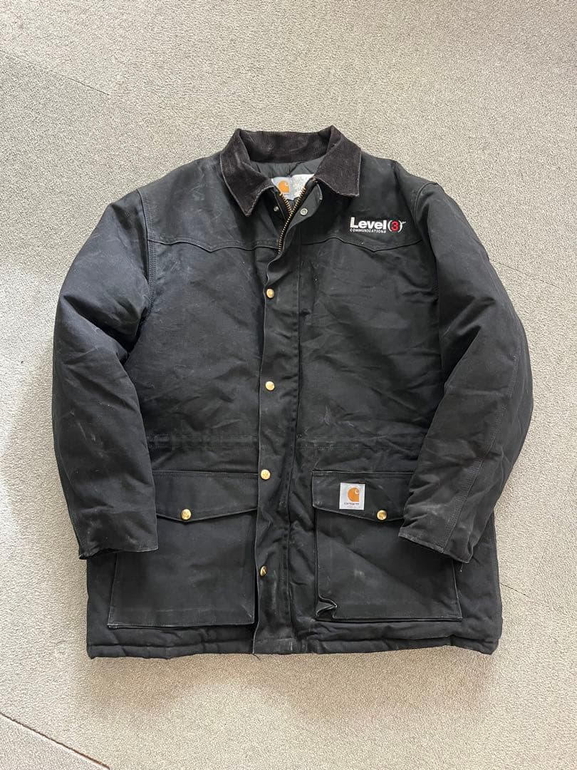 n*o様 90s Carhartt USA ダックジャケット フェード　ブラック