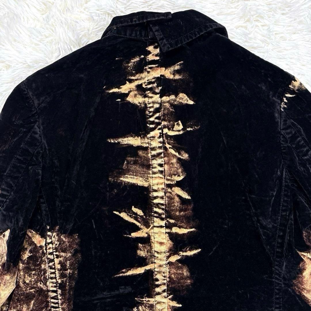 ✨希少・ベロア✨ヨウジヤマモト　テーラードジャケット　ブリーチ加工　ユニセックス