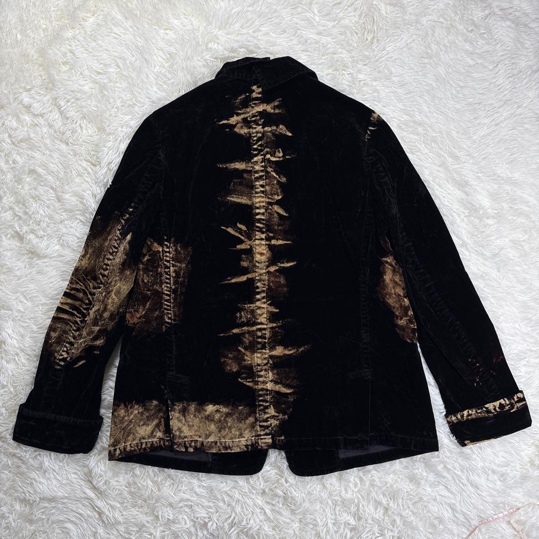 ✨希少・ベロア✨ヨウジヤマモト　テーラードジャケット　ブリーチ加工　ユニセックス