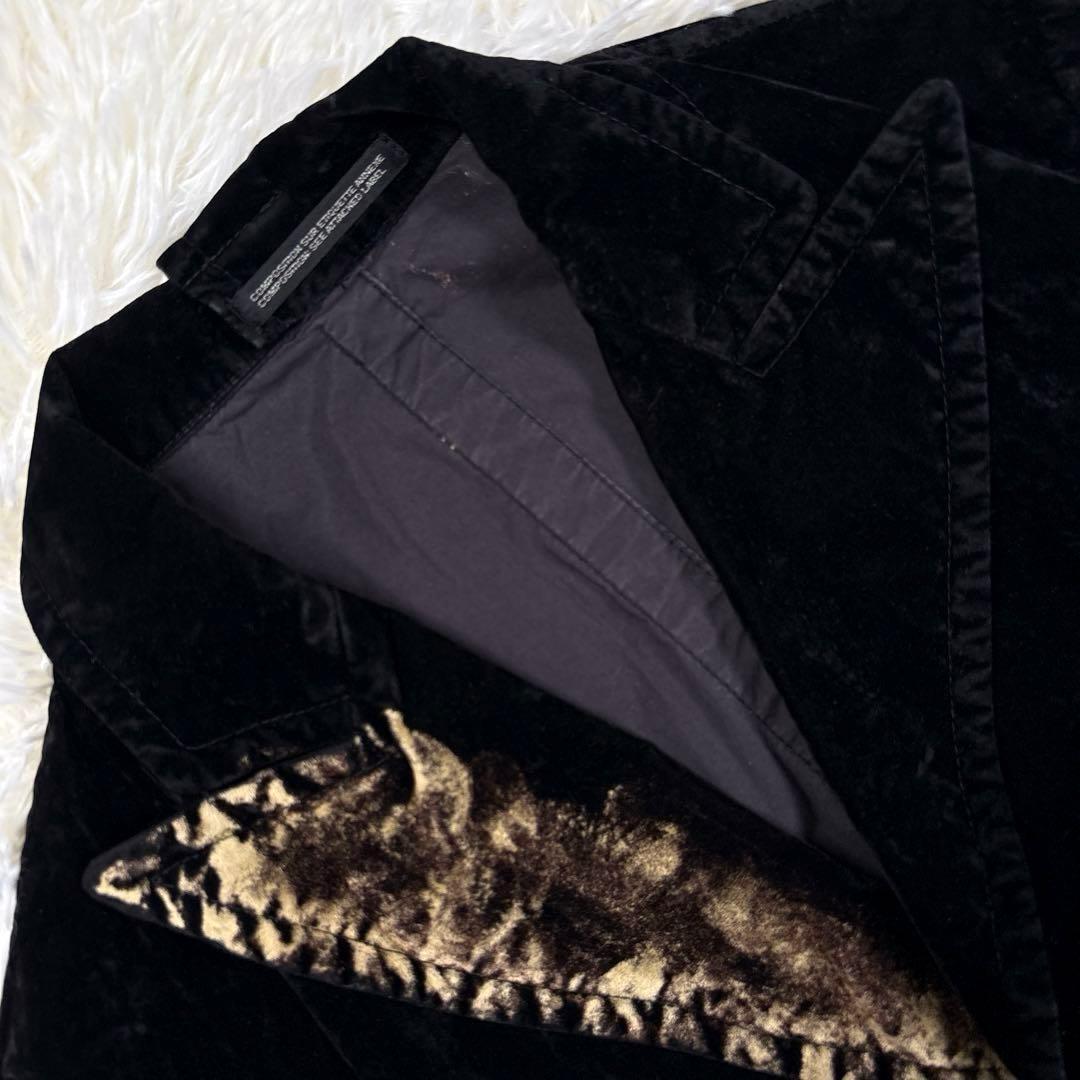 ✨希少・ベロア✨ヨウジヤマモト　テーラードジャケット　ブリーチ加工　ユニセックス