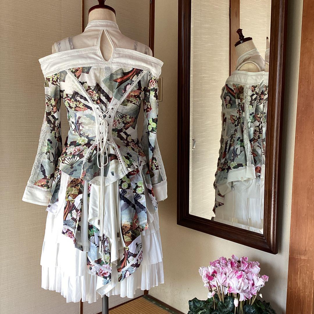 極美品！OZZ ONESTE 和チャイナ白セットアップ［商品番号9］