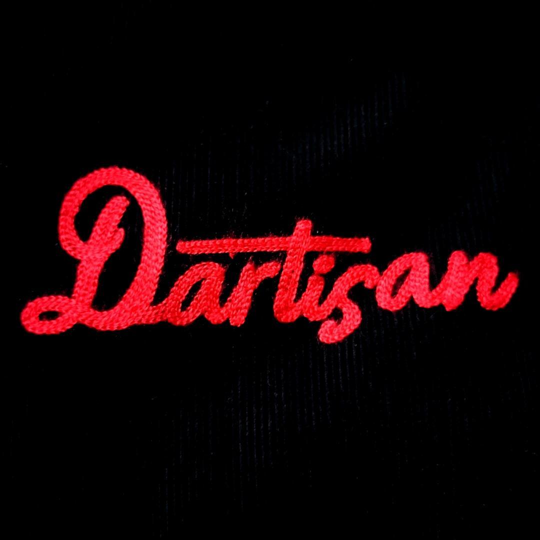 【美品】ステュディオダルチザン コーデュロイ スタジャン 刺繍 ワッペン 黒 L