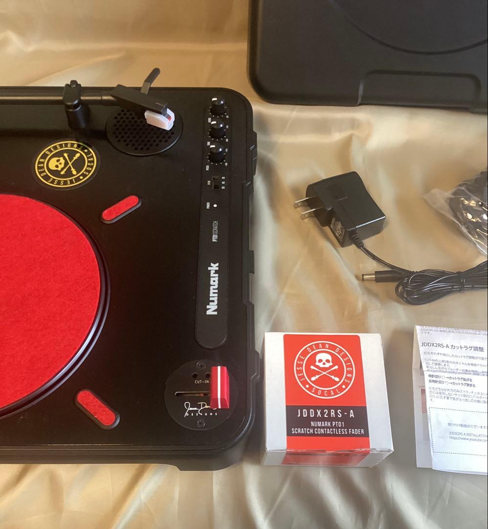 Numark PT01 Scratch + スクラッチ用カスタムフェーダー交換済