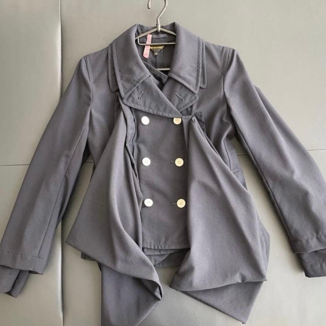 コムデギャルソン　ネイビー　変形テーラードジャケット