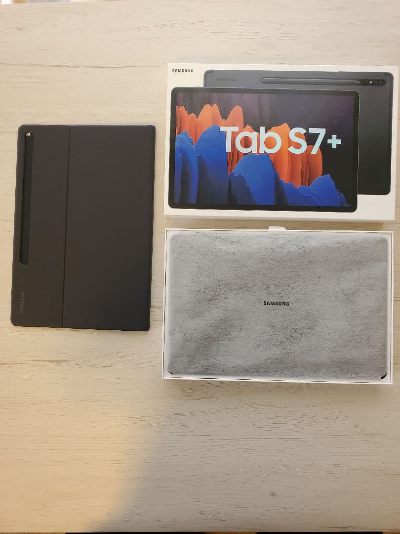 Samsung galaxy Tab S7+ 本体 純正スタンドカバー付き