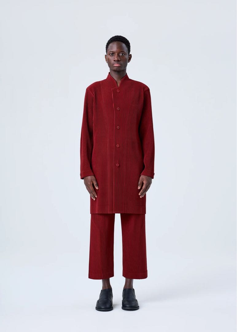 HOMME PLISSÉ ISSEY MIYAKE マオカラー ロングジャケット