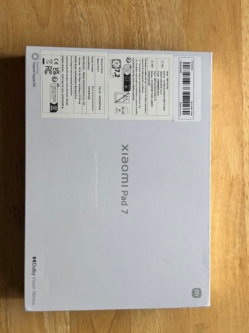 新品未開封　Xiaomi Pad 7 ブラック　256GB