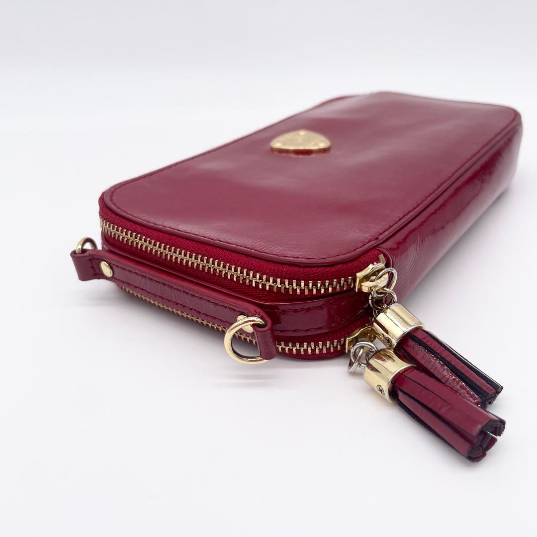 ATAO アミュレットケリー ショルダーバッグ　スマホ入れ　長財布 ルビー　赤