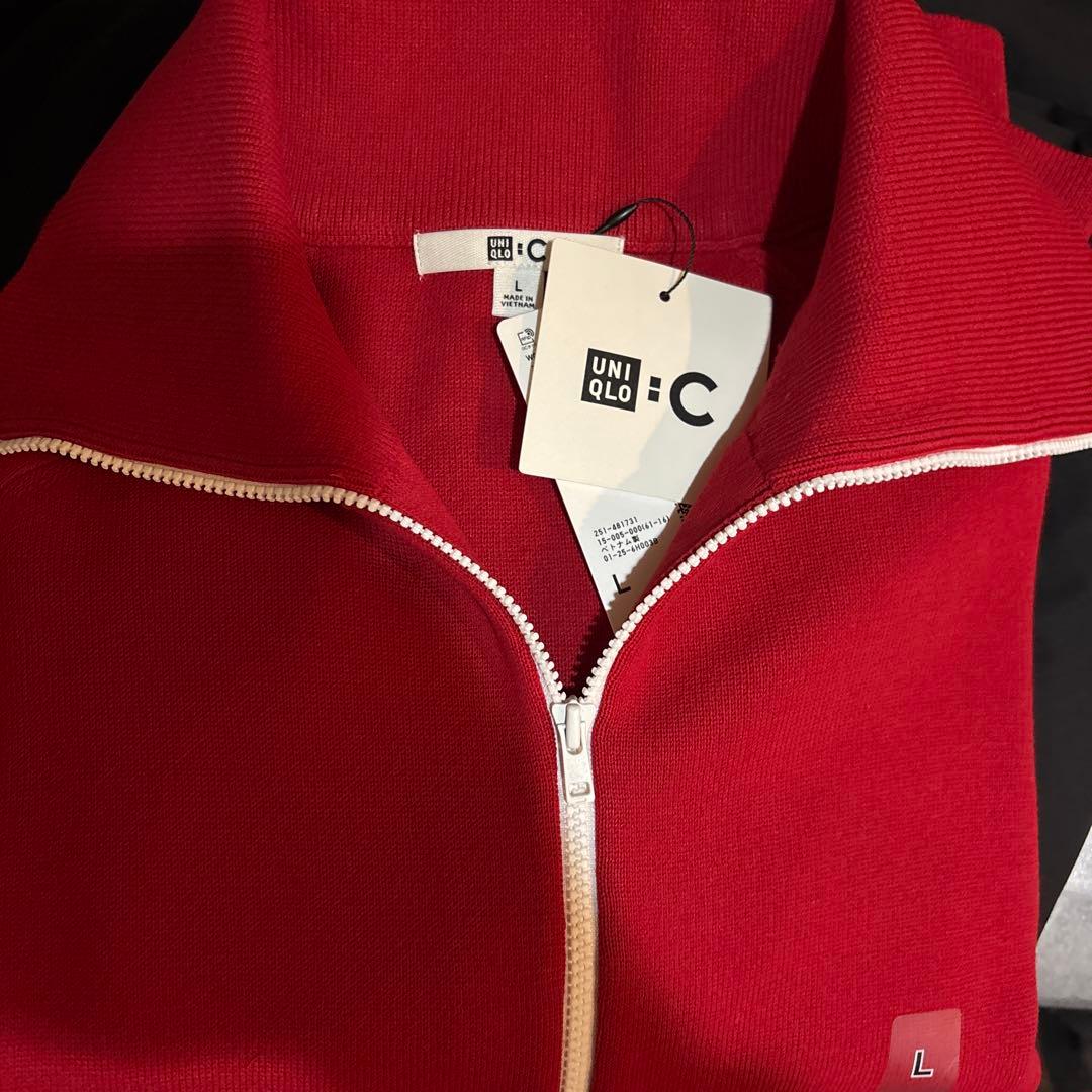 ユニクロC　ミラノリブフルジップカーディガン L