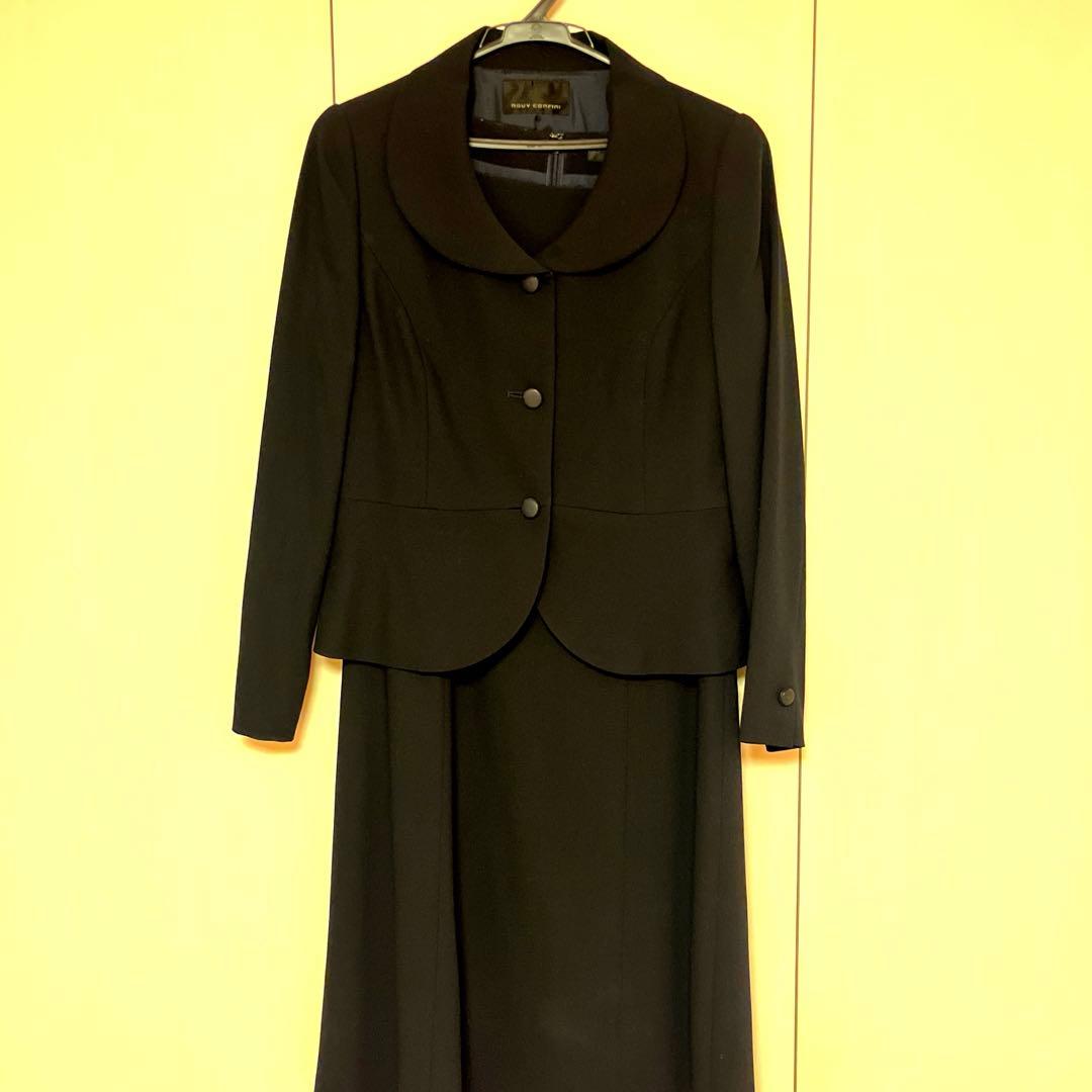 美品＊大きいサイズ13号XL ヌーヴコンフ ィニお受験スーツ ワンピース濃紺