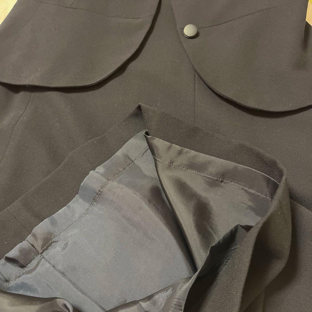 美品＊大きいサイズ13号XL ヌーヴコンフ ィニお受験スーツ ワンピース濃紺