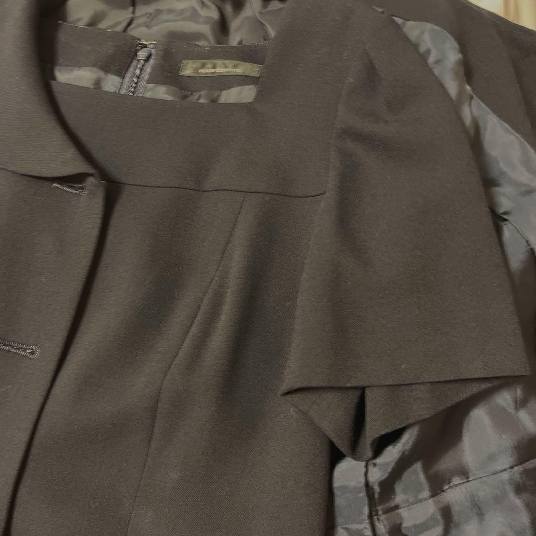 美品＊大きいサイズ13号XL ヌーヴコンフ ィニお受験スーツ ワンピース濃紺