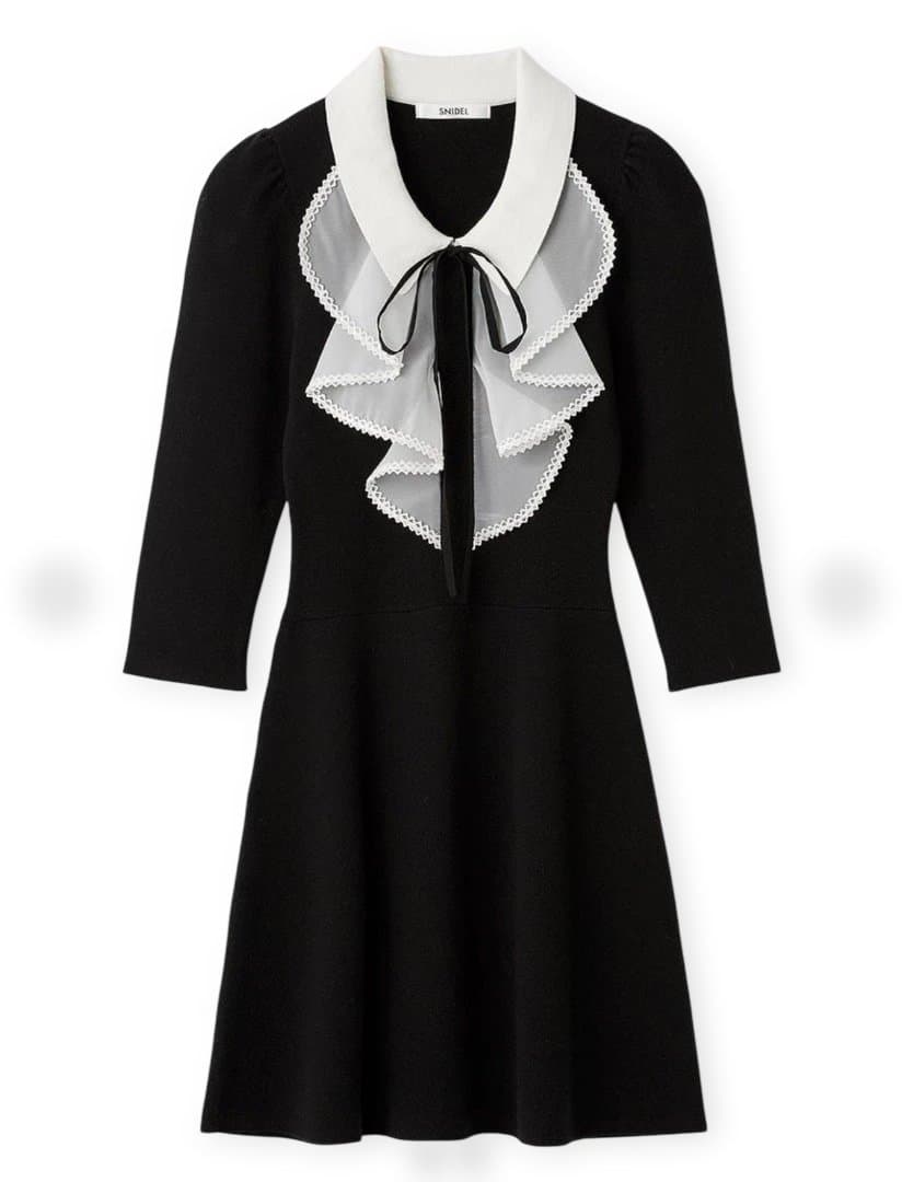 スナイデル★今期最新ラッフルミニニットワンピース新品タグ付き