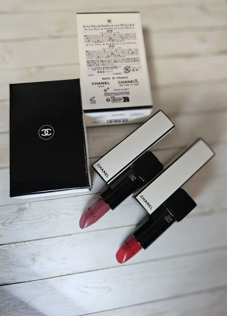 CHANELリップスティック 2本　口紅ケース　ショッパー　チャーム　ノベルティ