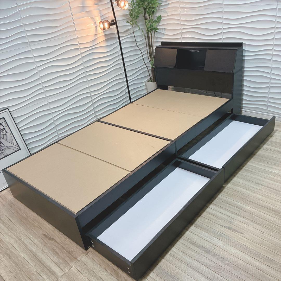 ◇大阪府全域 神戸市 配達料無料！◇ビックスリー◇ベッドフレーム収納付◇シングル