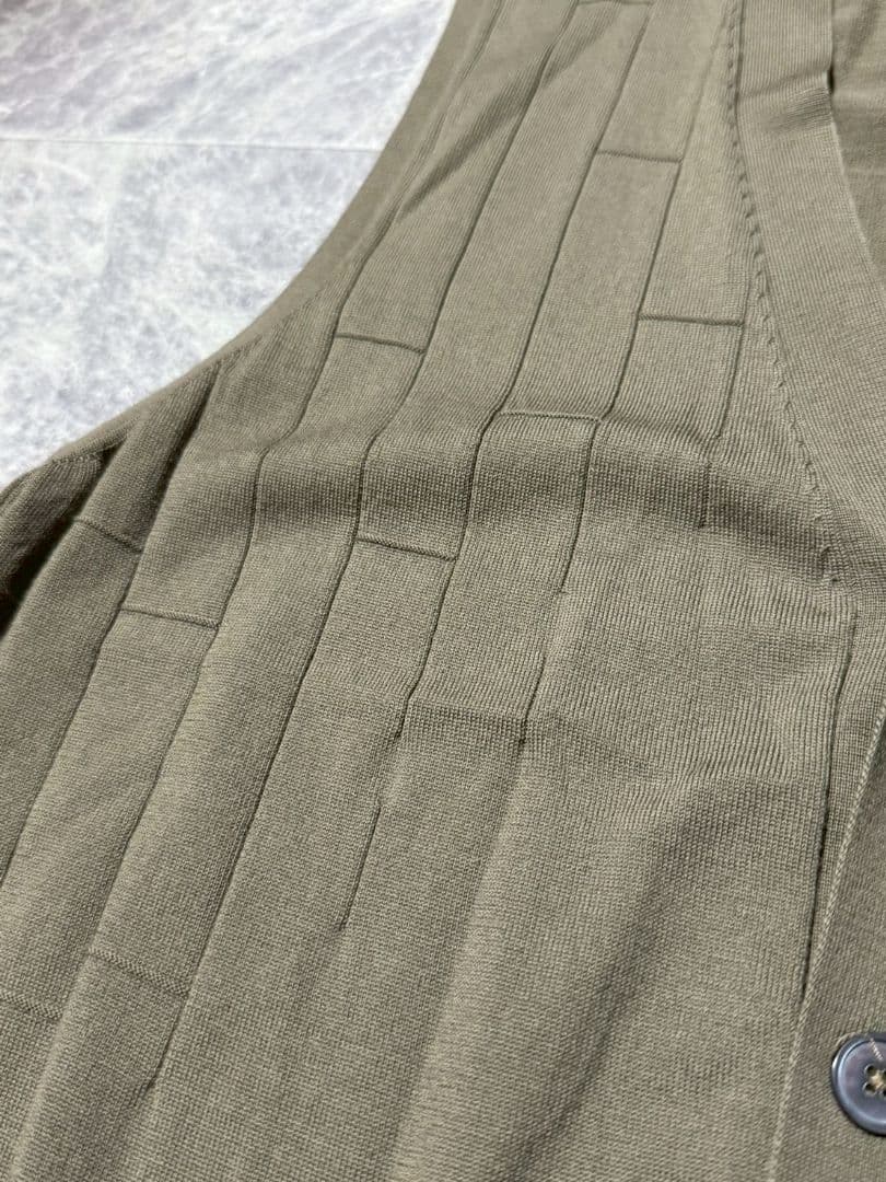 HERMES エルメス H柄 ウール ノースリーブ ニット ベスト サイズS