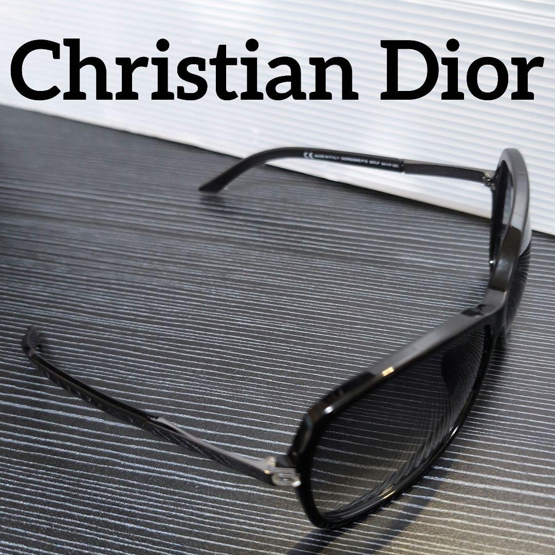 Christian Dior メンズ度無しサングラス ビジューDiorロゴ