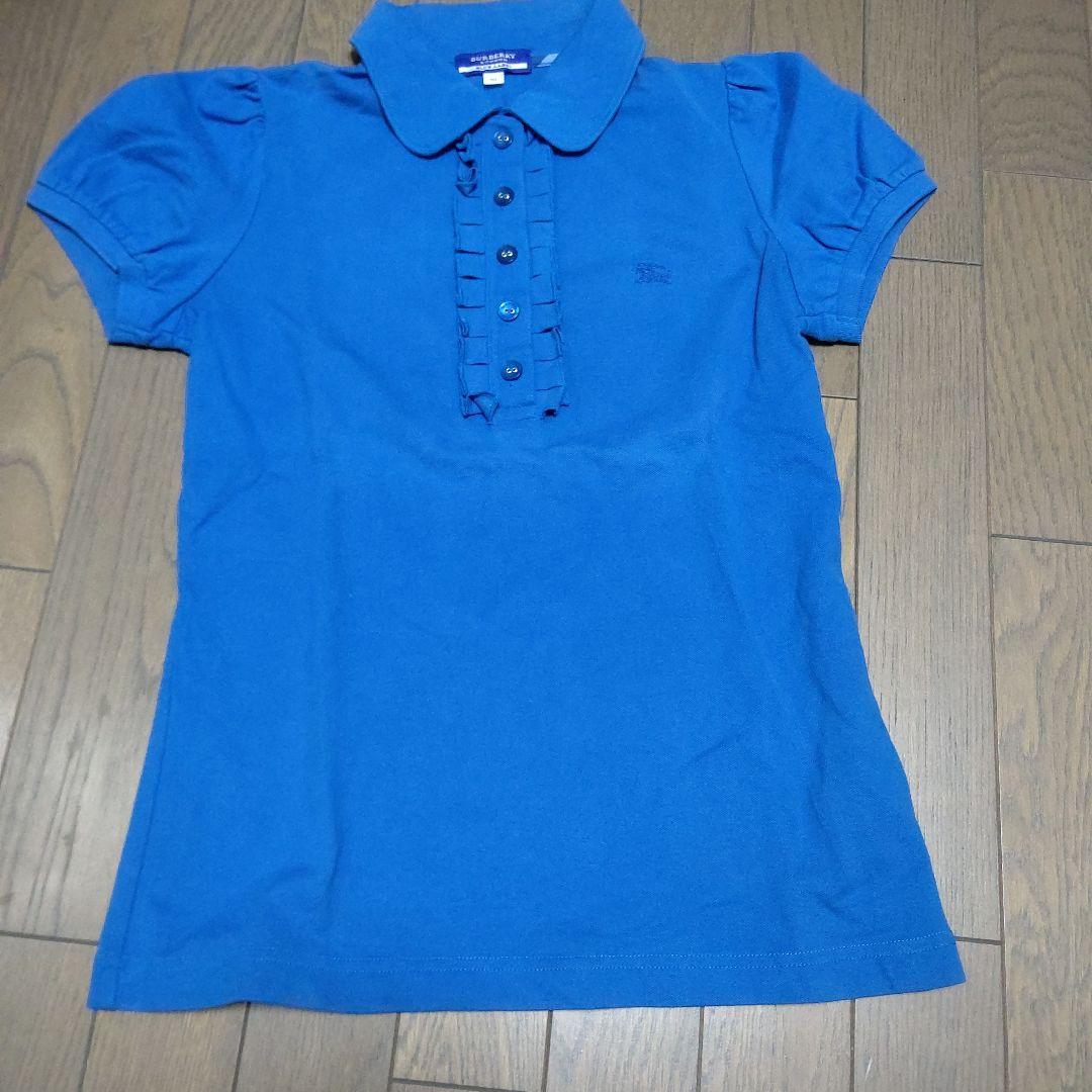 そ*と様 BURBERRY バーバリー フリル ポロシャツ ロゴ 刺繍 カットソ