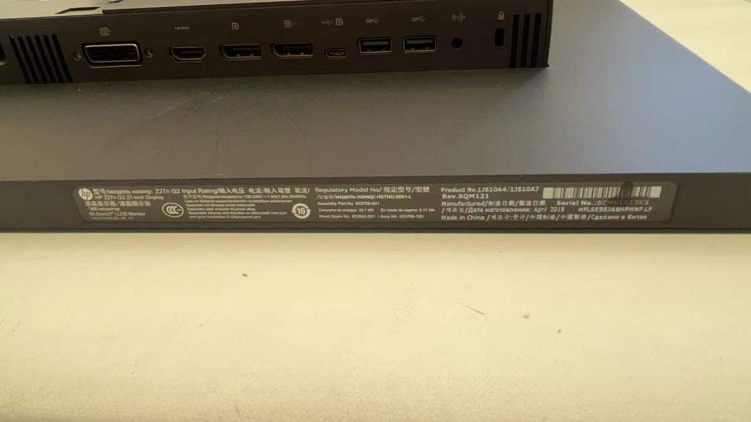 HP Z27n G2 27インチ モニター