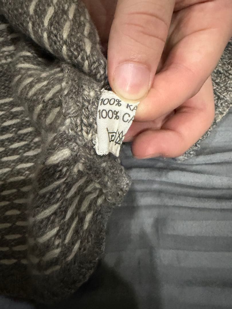 80s malo ニット カシミヤ100% 丸首 vintage